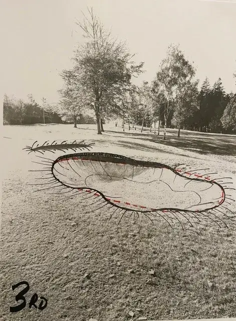 Westerham Golf Club Bunker Drawing 3rd Green