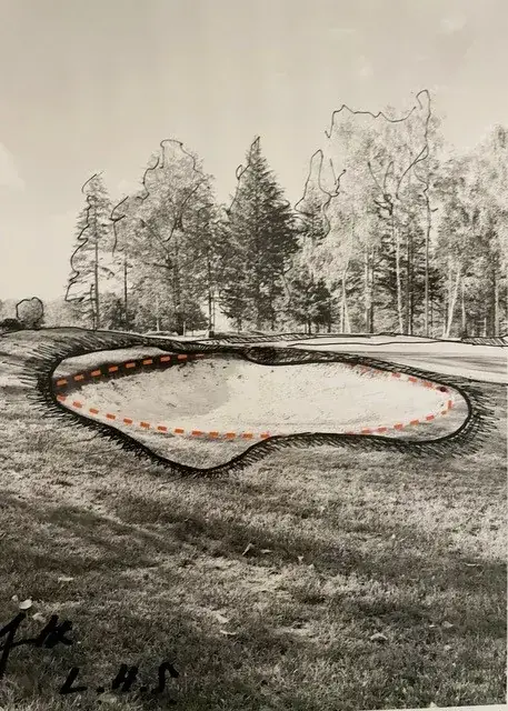 Westerham Golf Club Bunker Drawing 4th Lhs