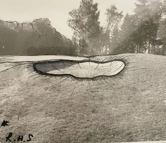 Westerham Golf Club Bunker Drawing 4th Rhs